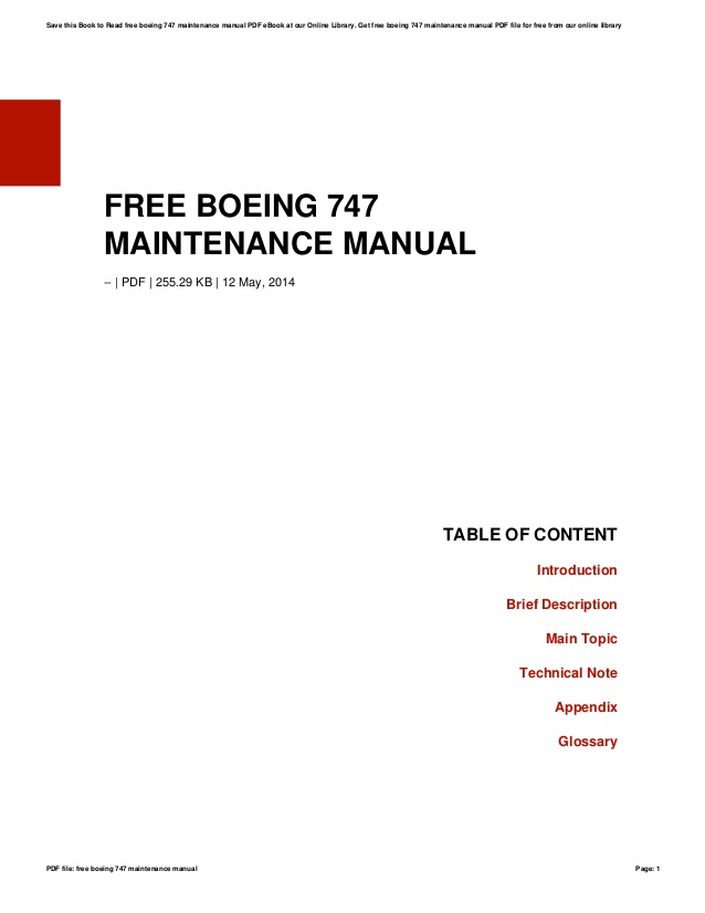 Boeing service manual